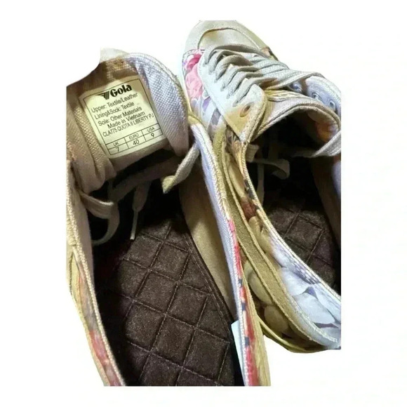 Quota II Liberty PJ Lavender Floral Print Leather Sneakers - Picture 4 of 5